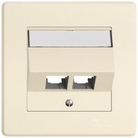 UP-Montageset EDIZIO.liv EASYNET S-One SNAPFIX® schräg 2×RJ45 cr