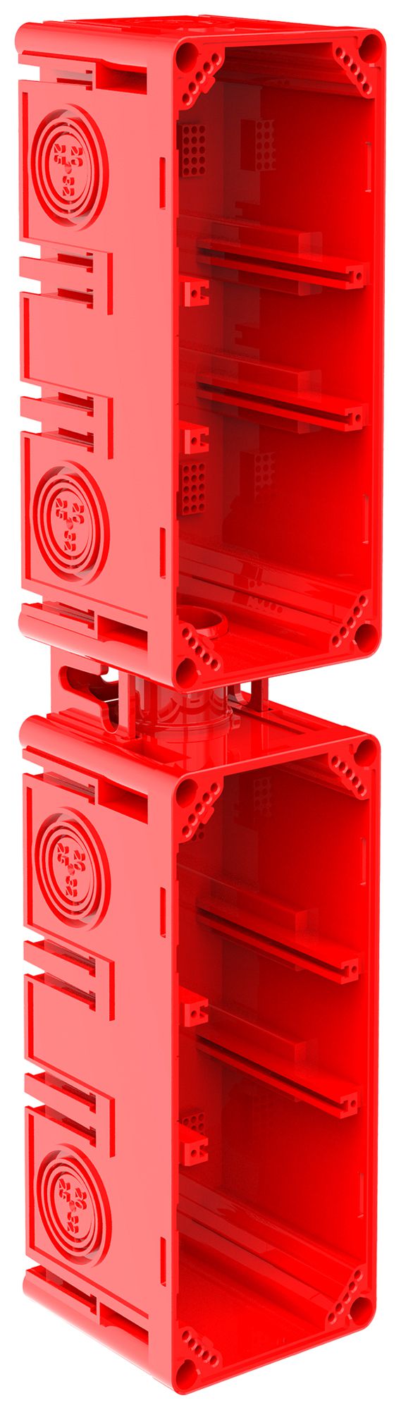 NUP-Einlasskasten CRALLO-LEU 378×78×73mm 4×1 Halogenfrei rot