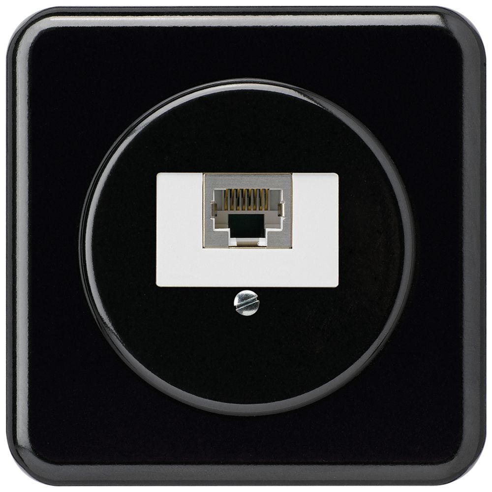 UP-Anschlussdose basico 1×RJ45s schwarz