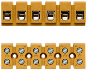 Klemmenleiste Weidmüller MK /E Schraubanschluss 6mm² 690V 41A 6L 23mm gelb