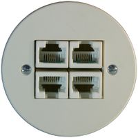 Boîte de raccordement ENC ST.4×RJ45 blanc