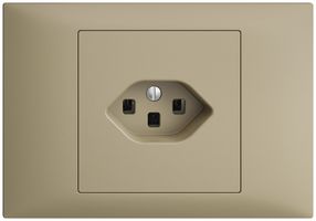 EB-Steckdose EDIZIOdue T23 16A sand, mit Steckklemmen