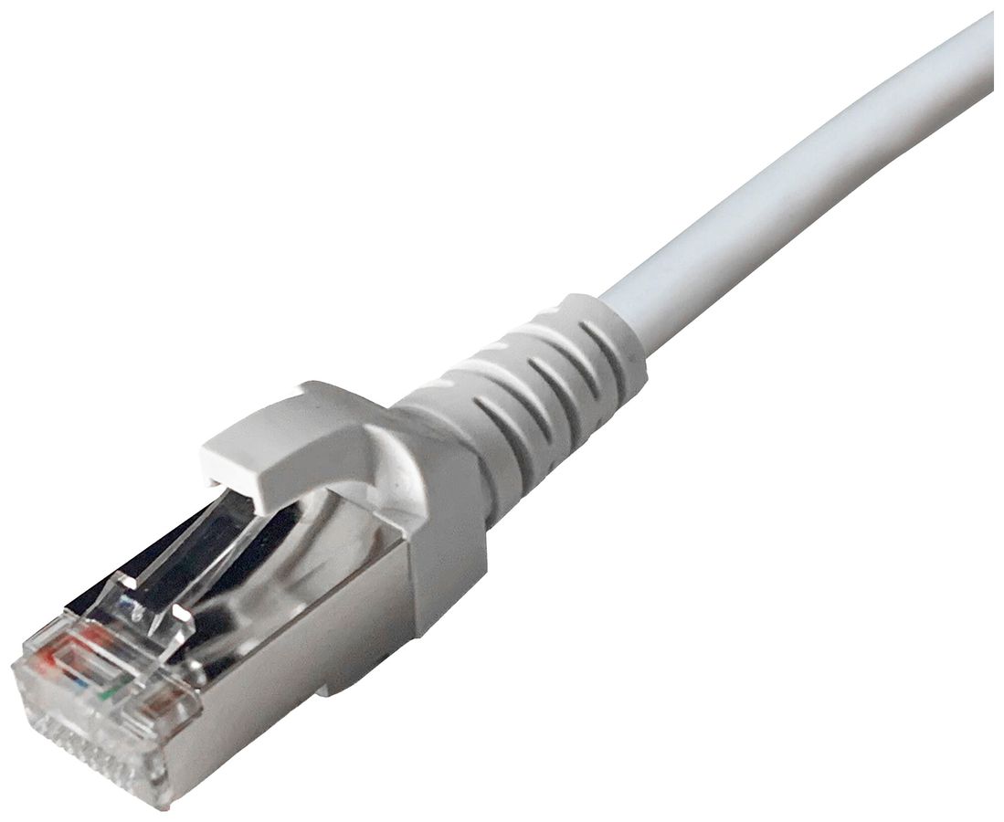 Câble patch RJ45 Dätwyler 5502 flex PVC CAT5e S/UTP AWG26 1:1 gris 3.5m