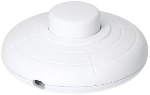 Fuss-Druckschalter MAX HAURI 230V 2A 1L Ø70×30mm weiss