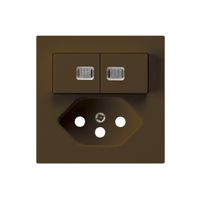 Frontset kallysto 60×60 braun mit 2 Linsen für Kleinkombi S1/T13