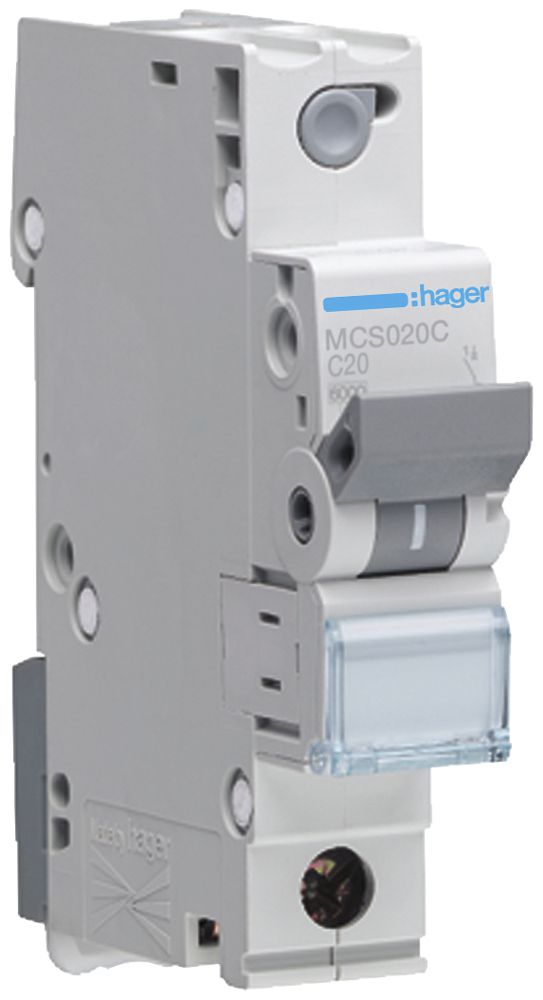 Leitungsschutzschalter Hager MCB quickconnect 1P 230V Typ C 20A Icn 6kA 1TE
