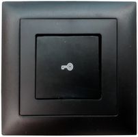 UP-Taster BSW 7563S.UP, 1W 10A/250VAC, Edue, schwarz "Schlüssel"