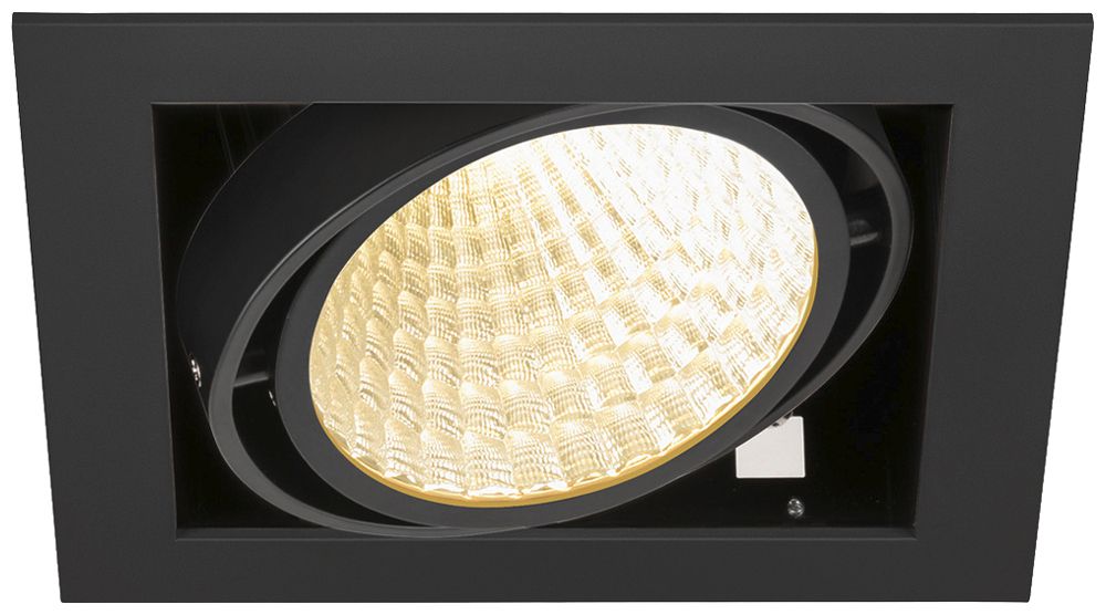 Downlight LED SLV KADUX 27W 3050lm 930 30° DALI 195×195mm nero