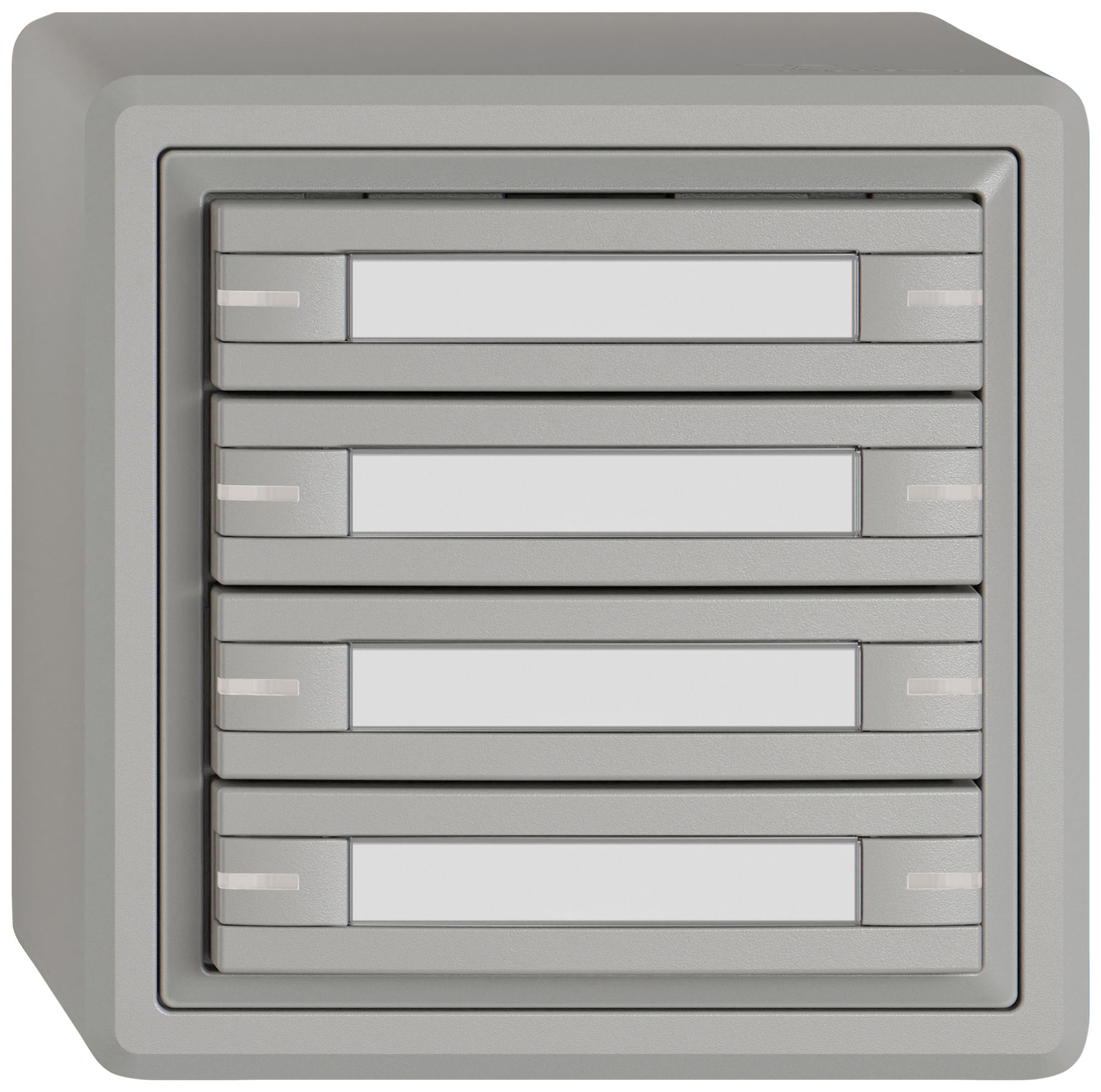 Poussoir KNX RGB AP EDIZIO.liv SNAPFIX® capteur temp.RGB-LED étiqu.8×com.1T grc