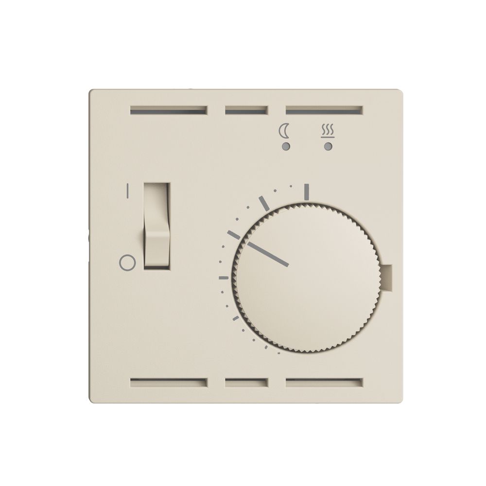 Frontset EDIZIOdue crema, 60×60mm für Raumthermost. mit Fühler