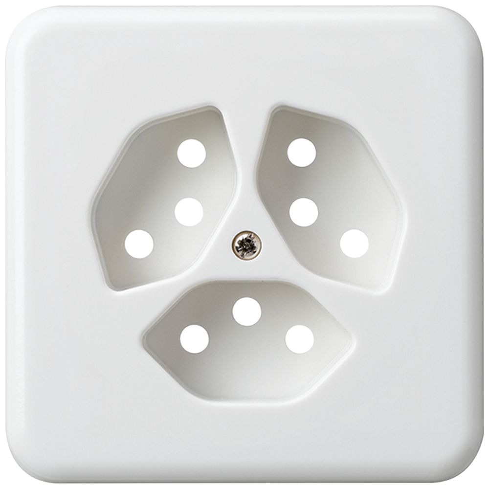 Plaque de recouvrement grd.I 3×type 13 blanc basico