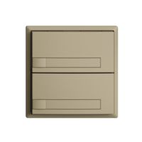 KNX-Taster RGB EDUE, 250mW, o.LED, m.Papiereinlage, 2×Taste, 1×Tastenb., sa