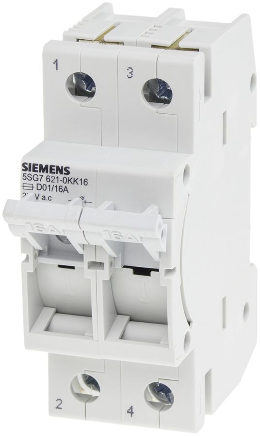 Interrupteur de charge Siemens MINIZED 5SG7 avec fusible D01 2L 400V 16A 2UM