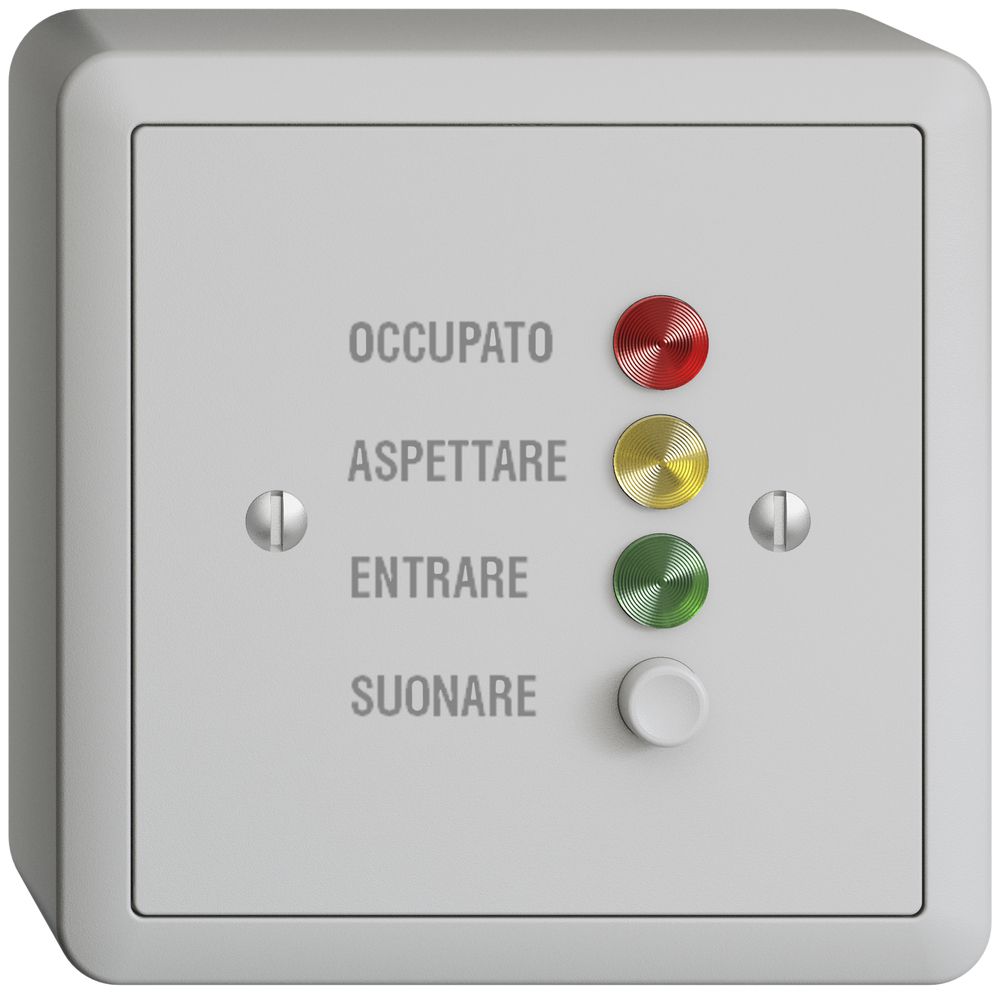 AP-Türstation für Rufleuchte italienisch, EDIZIOdue hellgrau