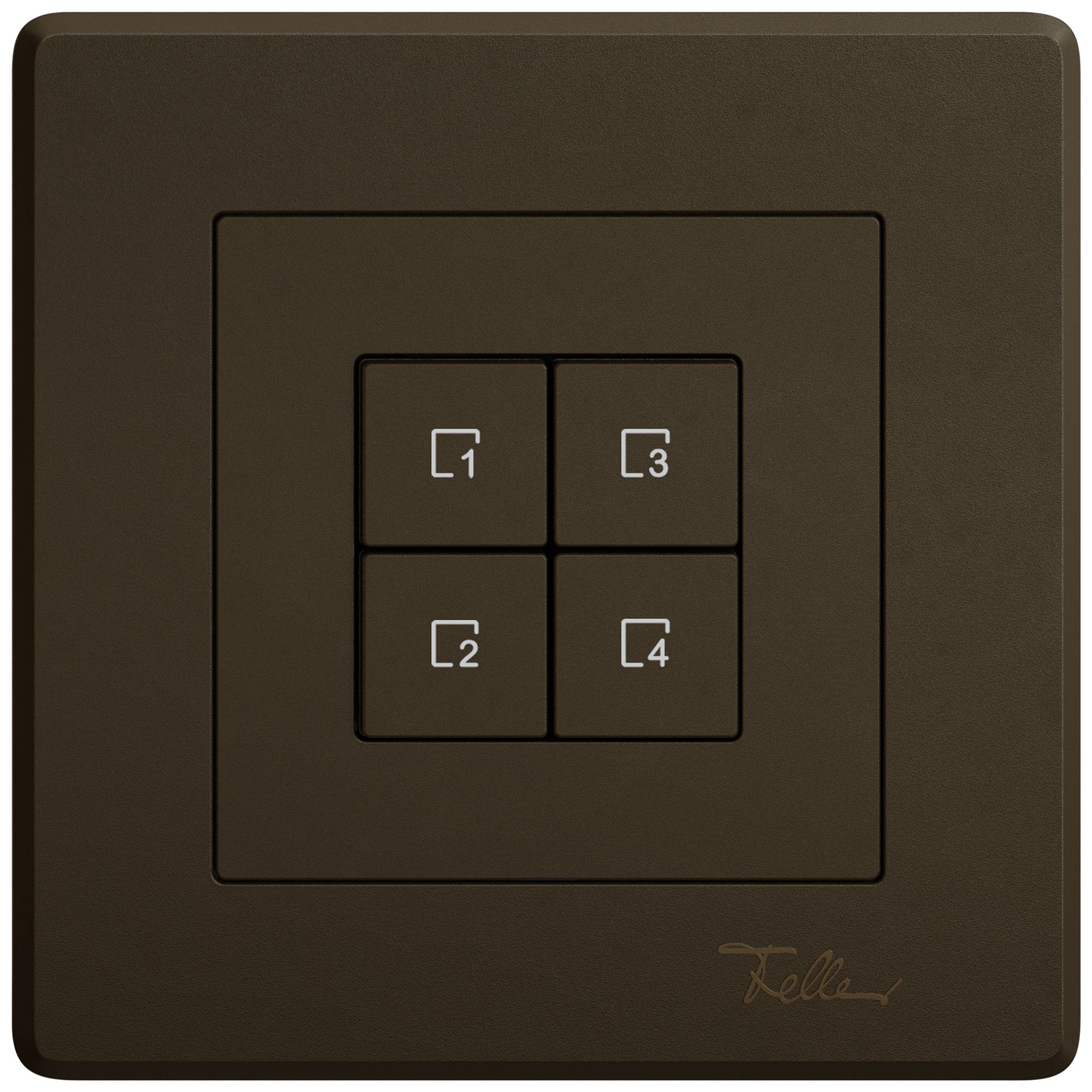 Poussoir scènes ENC EDIZIO.liv Wiser SNAPFIX® 4 scènes 4 touches WLAN br