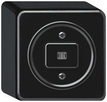 Interrupteur à poussoir lumineux AP origin sch 3 LED 88×88×54mm noir