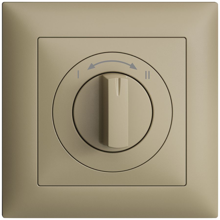 Frontset EDIZIOdue I<->II sand 88×88mm für Schwenktaster