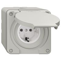 NAP-Steckdose NEVO, Schuko, lichtgrau