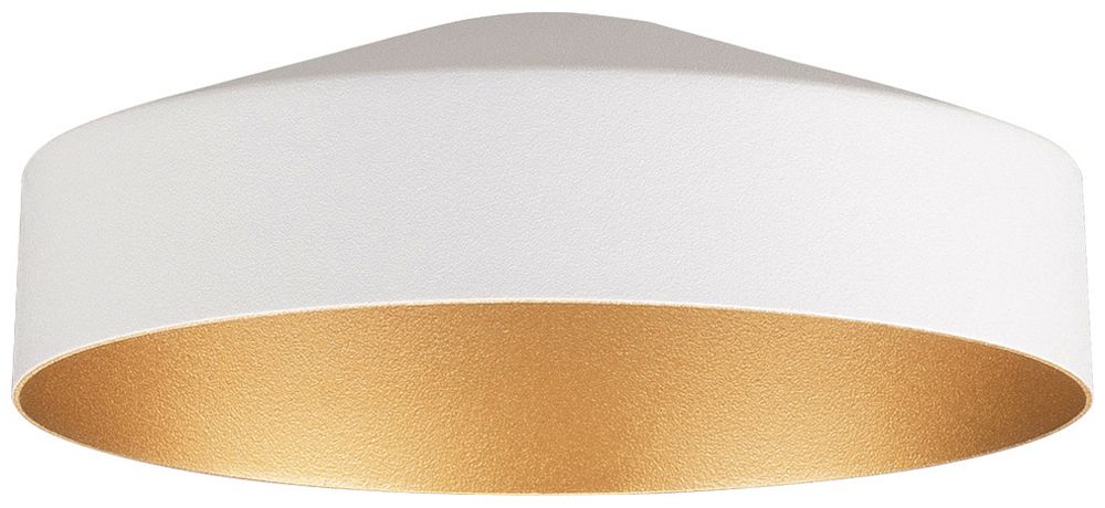 Abat-jour SLV LALU TETRA acier Ø140×49mm blanc or à teinte unie