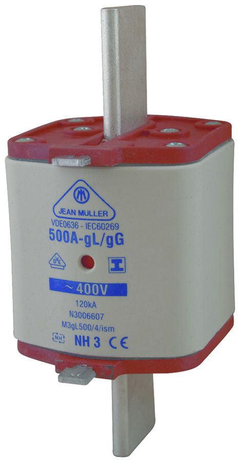 NH-Patrone DIN-3 400V/500A gL/gG Griff isoliert