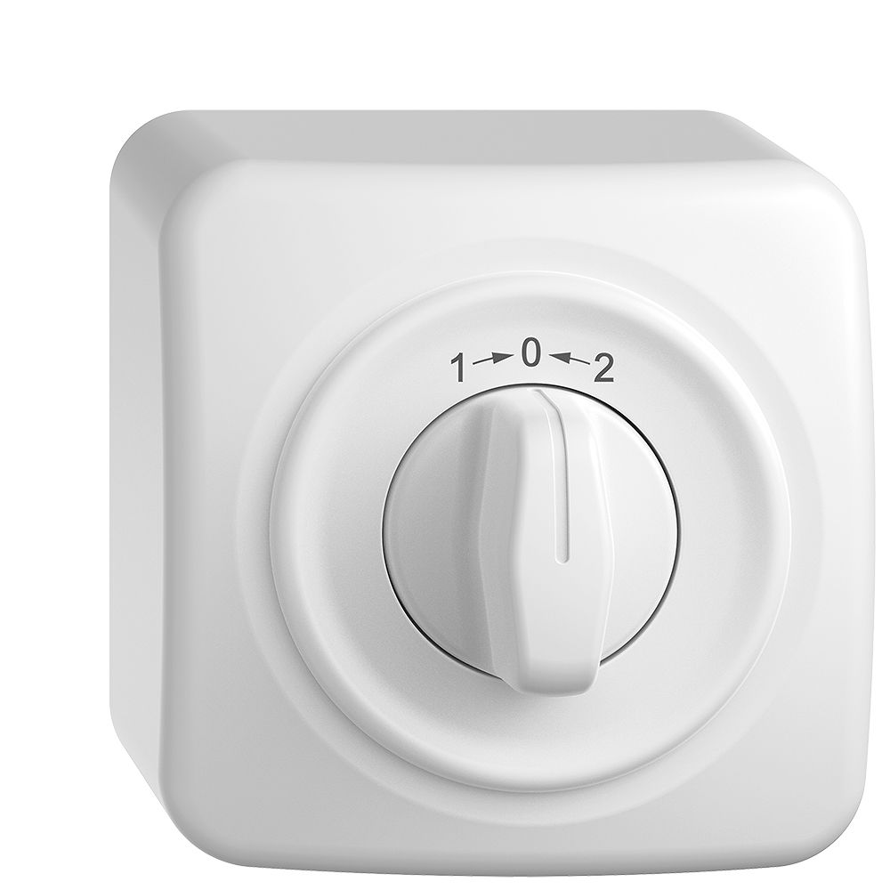 Contact pivotant AP 1->0<-2 STANDARDdue blanc, avec manette