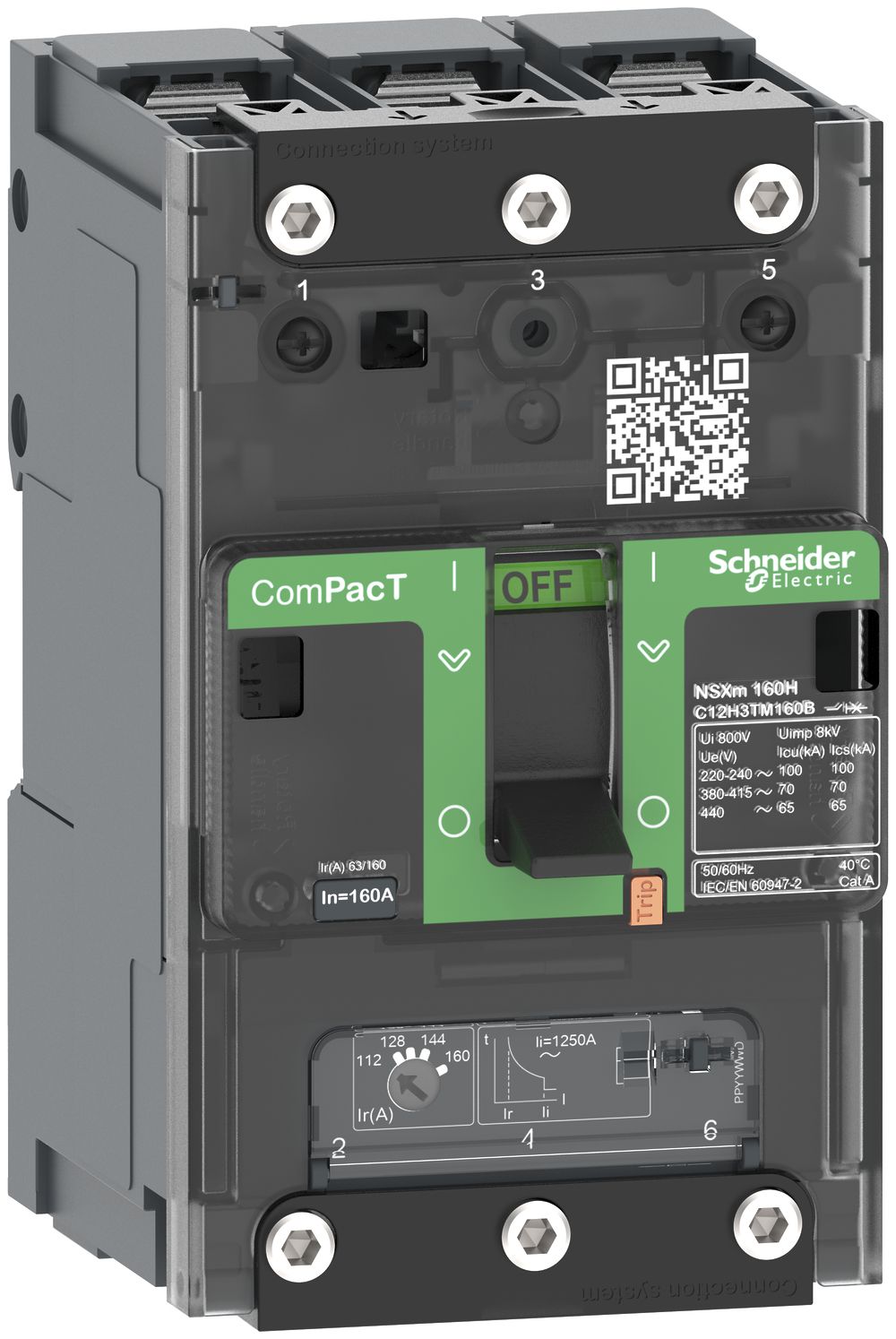 Leistungsschalter ComPacT NSXm100N mit TM32D, 3P 32A 50kA