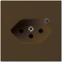 Steckdose Hager kallysto 1×T13 beleuchtet A braun