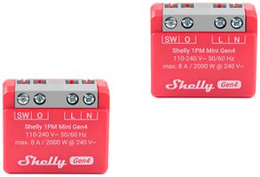 Actionneur-commutateur RF INC Shelly 1PM Mini Gen4 Zigbee/Bt/Wi-Fi 110…240V 2pcs