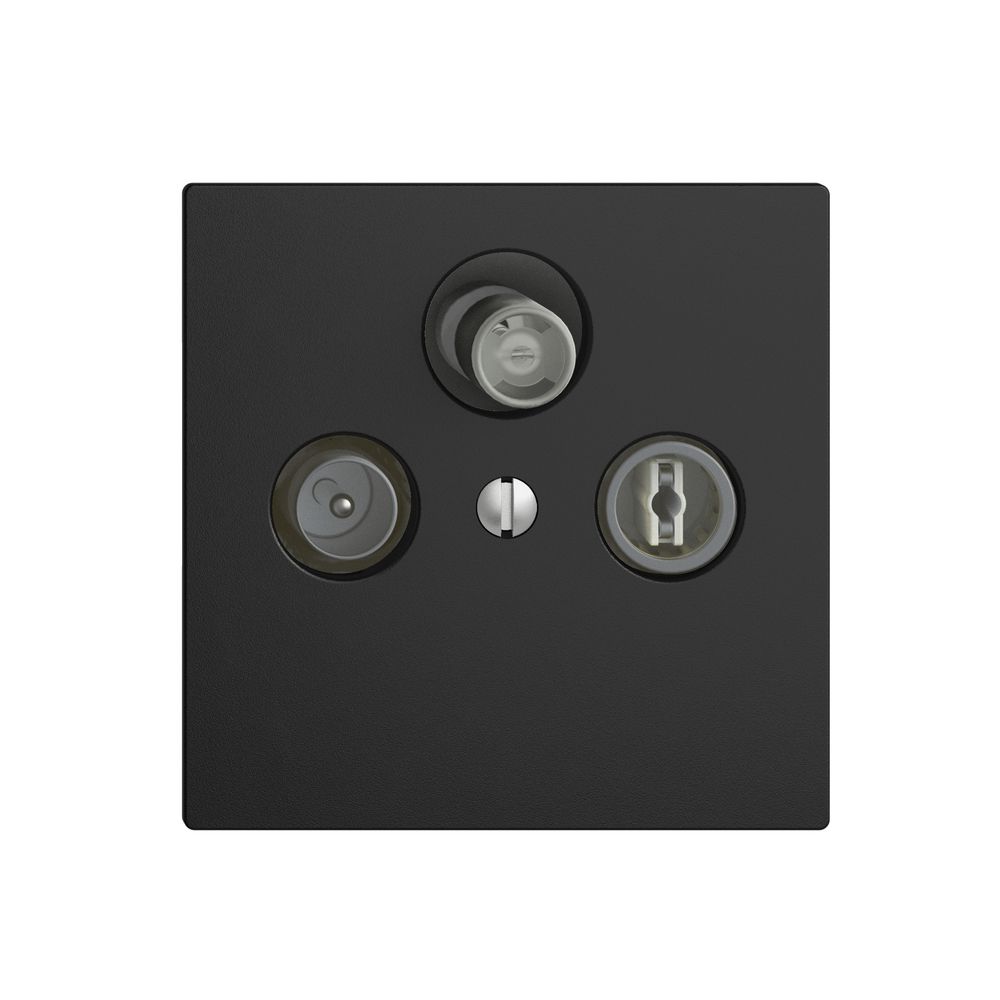 Prise d'antenne SAT/TV/R DB53 EDIZIOdue noir avec SAT-F