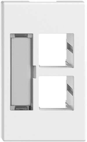 EB-Montageset S-One FLF für 2×RJ45 gerade, weiss