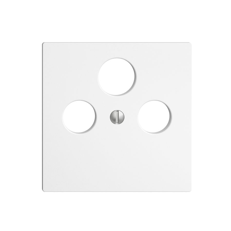 Placca frontale EDIZIOdue bianco per presa di antenna per SAT