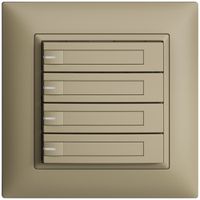 UP-Taster KNX 4-fach EDIZIOdue sand RGB mit LED mit Papiereinlage