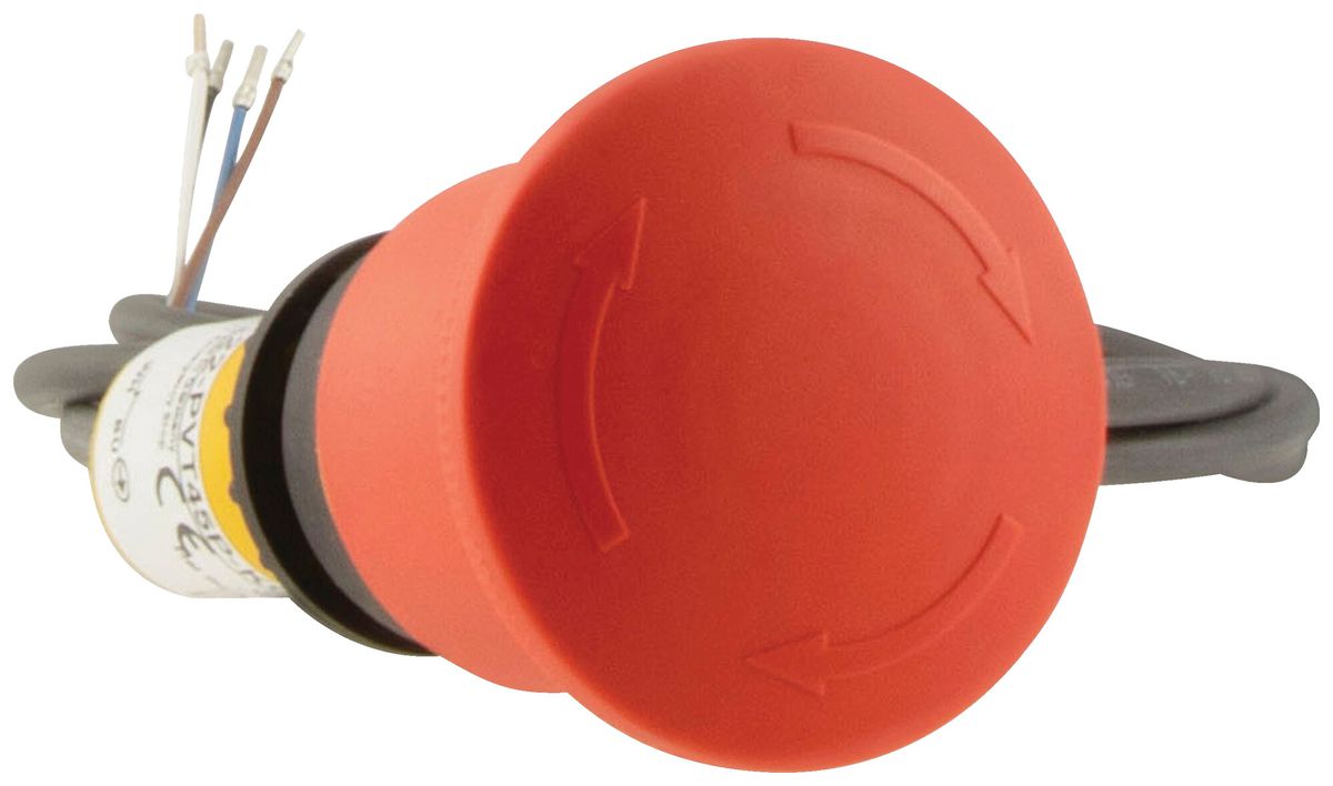 Inter.arresto emerg.AP Eaton C22-PVT45P sblo.a rotazione 2NC Ø22.5mm IP67/IP69K