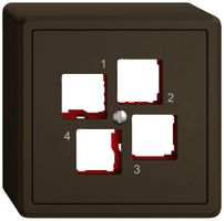 AP-Montageset EDIZIO.liv EASYNET S-One SNAPFIX® gerade 4×RJ45 br