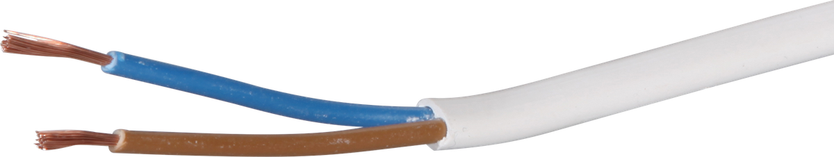 Kabel Tdf 2×1.0mm² LN weiss Eca
