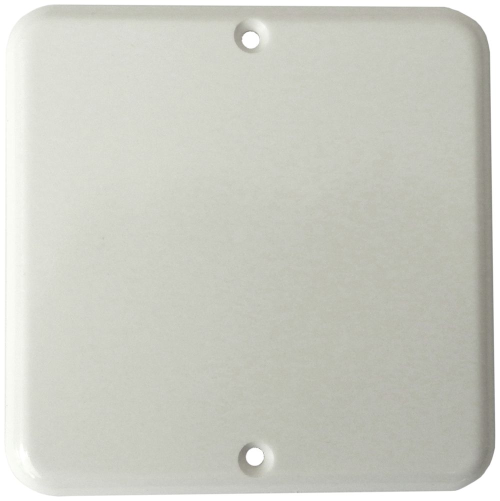 Blindabdeckplatte Gr.I weiss mit 2 Bef.Löchern oben/unten
