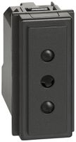 Steckdose Living Now italienischer Standard 1 Modul 10A schwarz