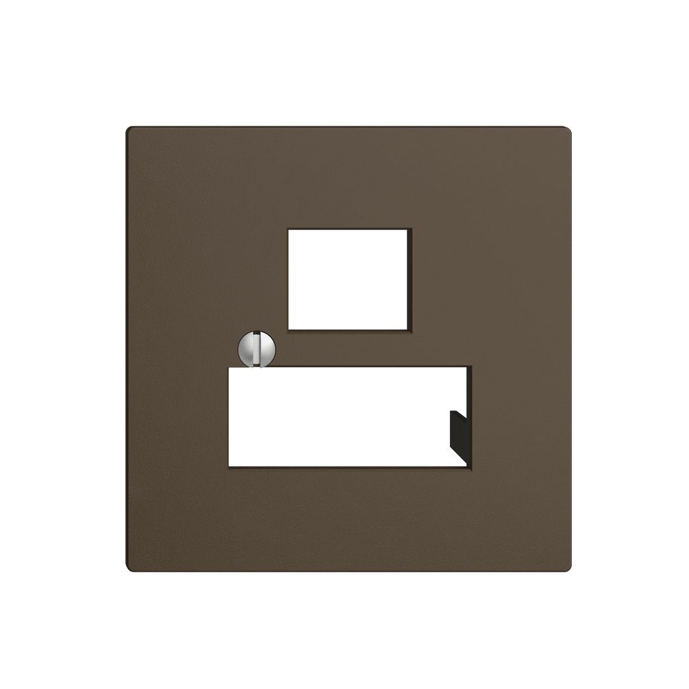 Frontplatte 3×RJ45 coffee R&M EDIZIOdue swissline