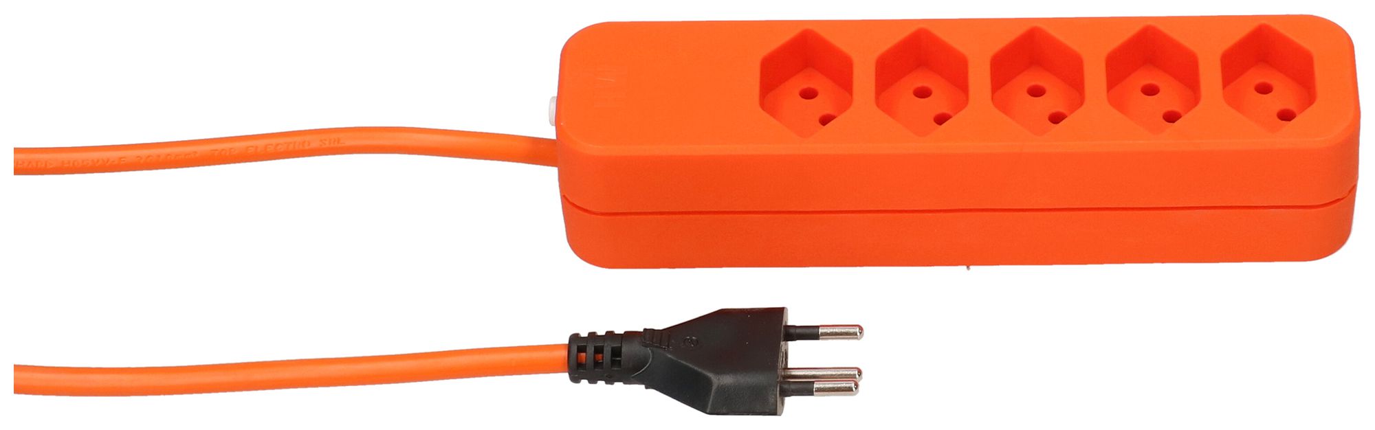 Prise multiple MH Swiss-Line 2.5m 5×T13 orange 2 aimants