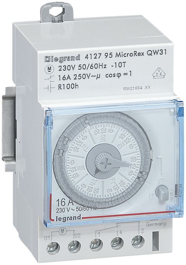 Timer giornata AMD Legrand MicroRex³ QT31, 1C 16A 230VAC, 3UM
