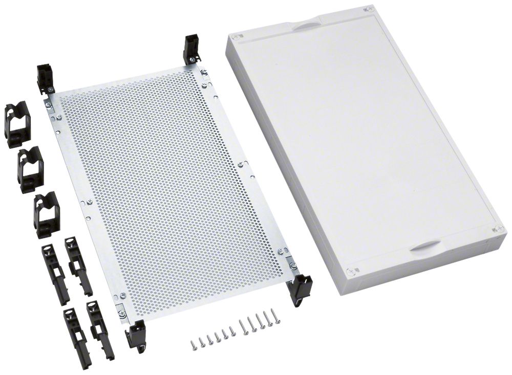 Kit Hager univers N 450×250mm p.télécommunication VDI plaque de montage perforée