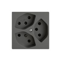 Steckdose EDIZIO.liv SNAPFIX® 3×T13 dgu