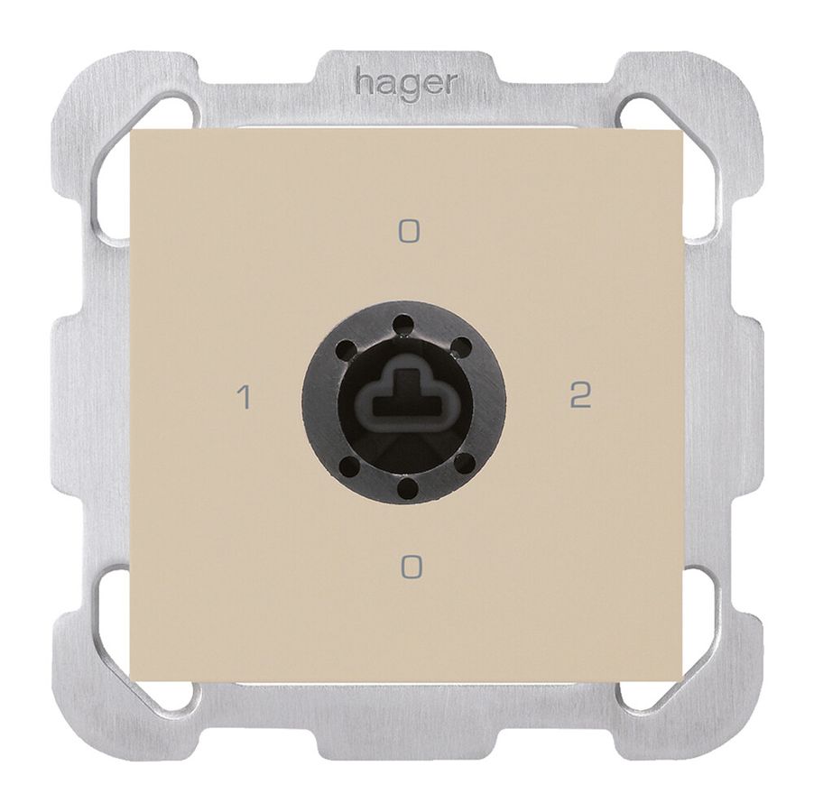 Interruttore rotativo INC kallysto 2/1L beige per serratura senza cilindro
