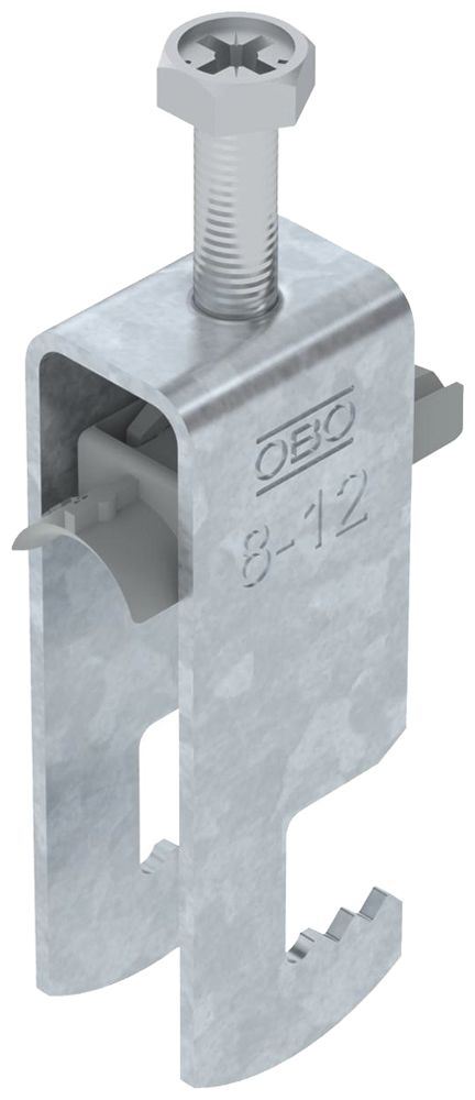 Fixation rapide BET 2056 pied à F mat.synthétique 8…12mm 2×câble acier Zn-ch-im