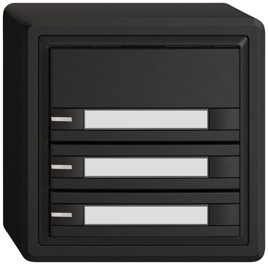 AP-Universaltaster EDIZIO.liv UNI SNAPFIX® 12…48V m.LED blau 6× 1-Tbed.Pap.sz