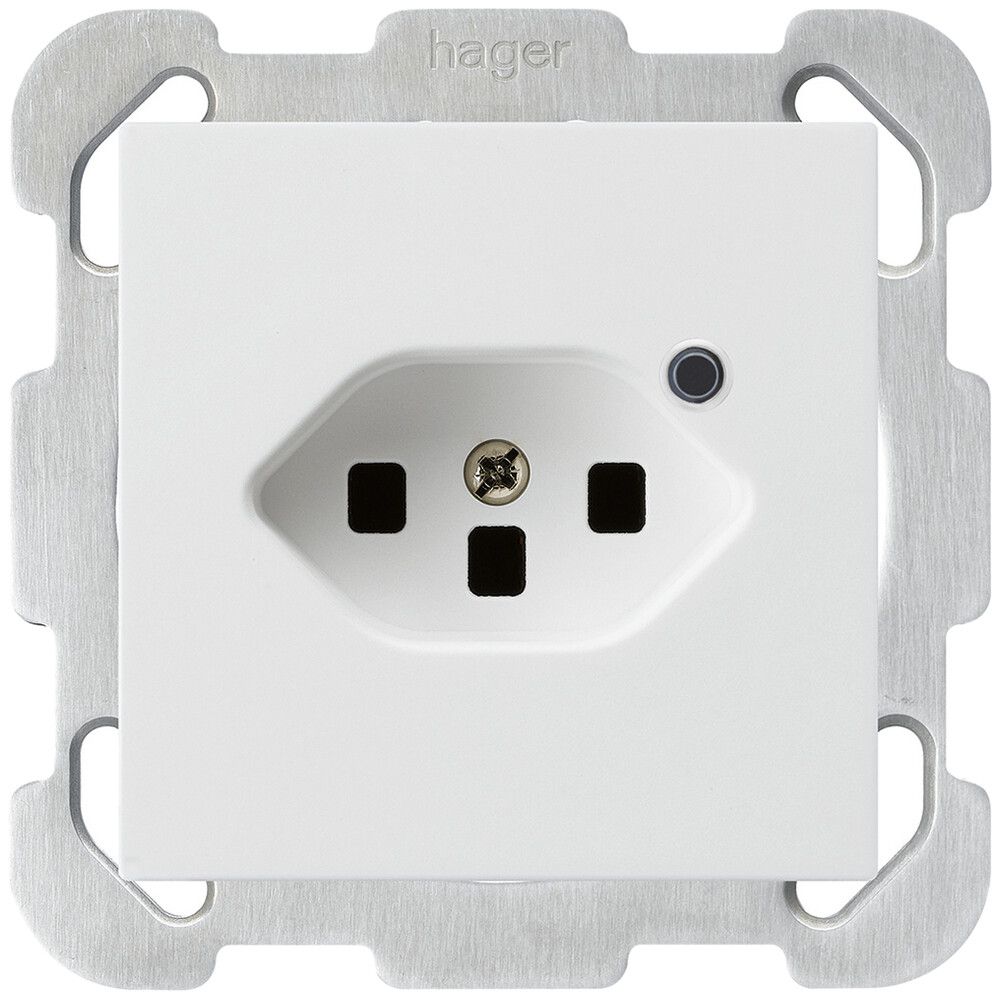 Presa INC Hager kallysto 1×T23 illuminato B bianco ultra