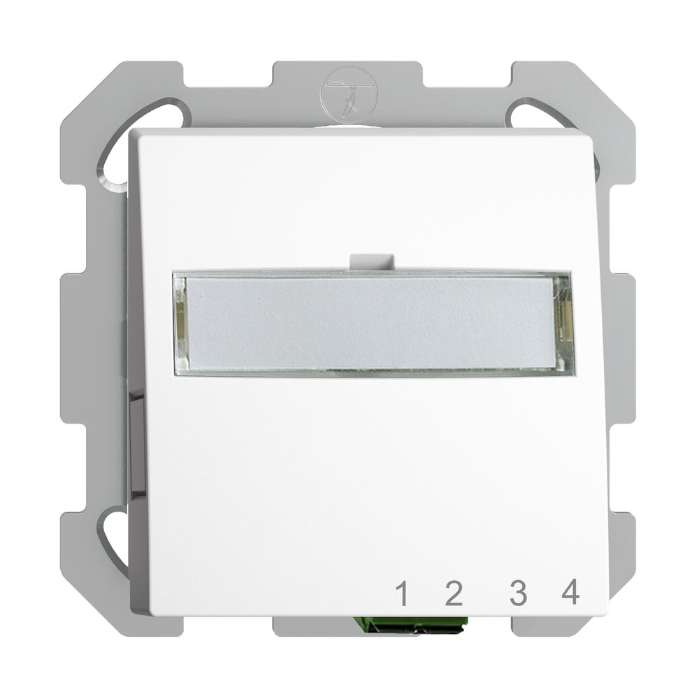 UP-Anschlussdose FTTH EDIZIOdue FH 1×LC APC Duplex FM weiss