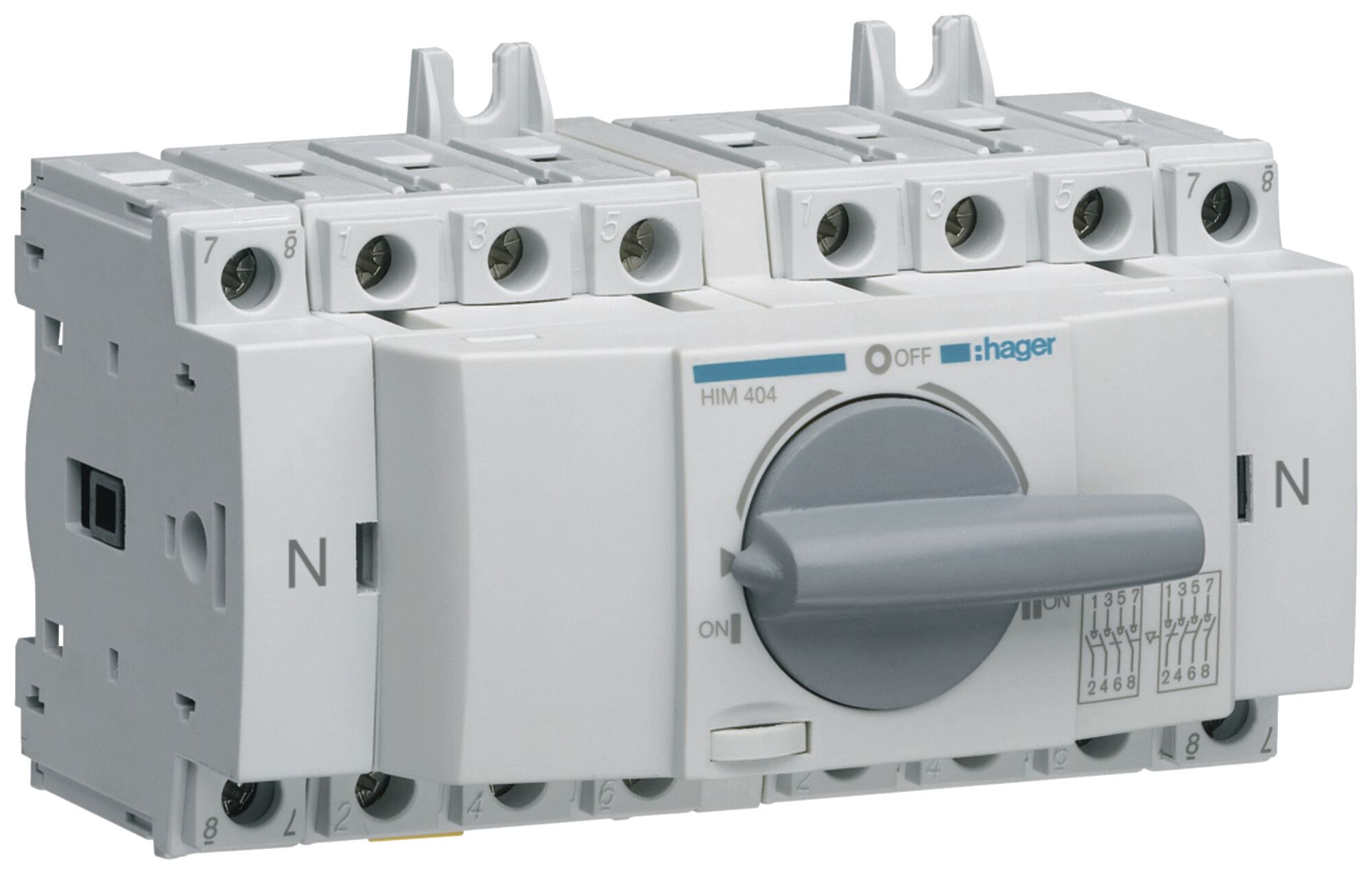 REG-Lastumschalter Hager 4L 40A / 7 TE