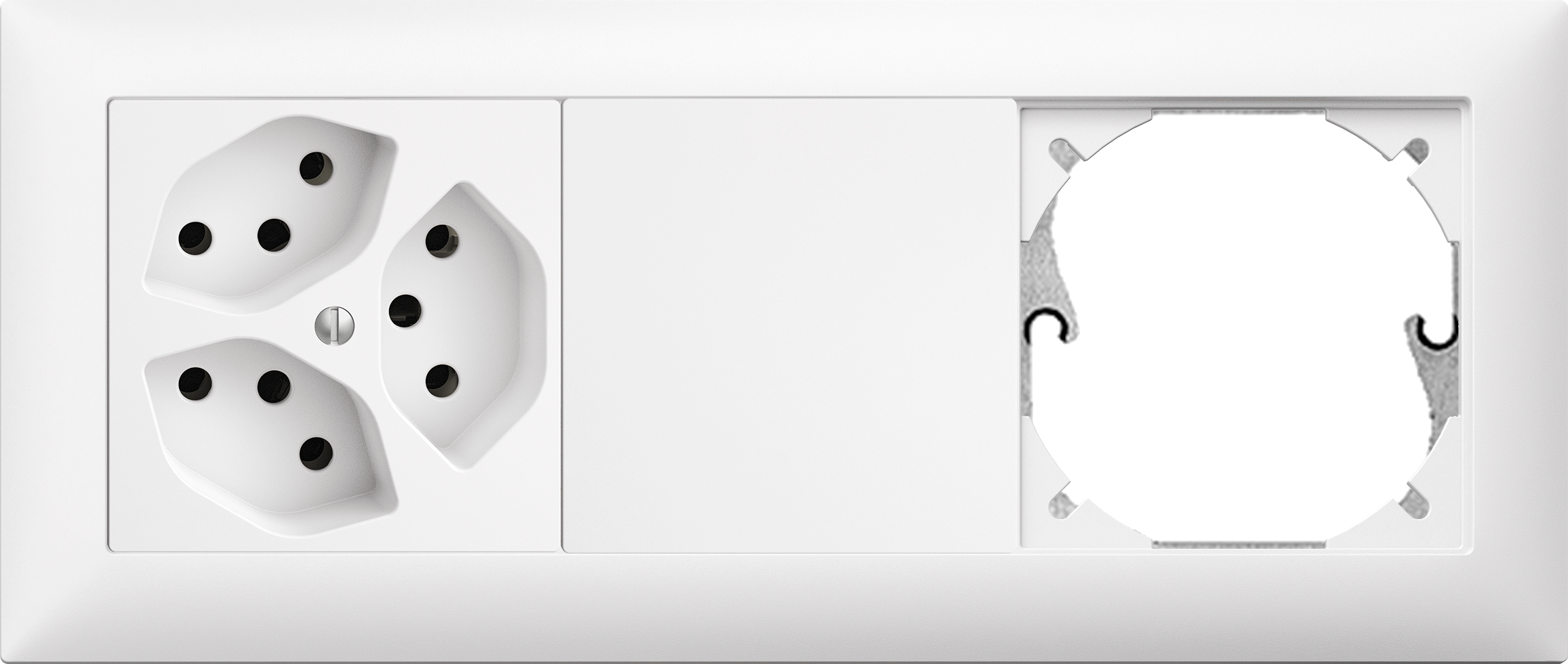 UP-Kombination EDUE 1×3, 3xT13 + Blind + Leer ws