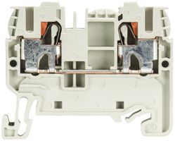 Morsetto passaggio componibile WTP 0.2…2.5mm² 32A 800V 2×inn.1 pi.guida 35mm gr